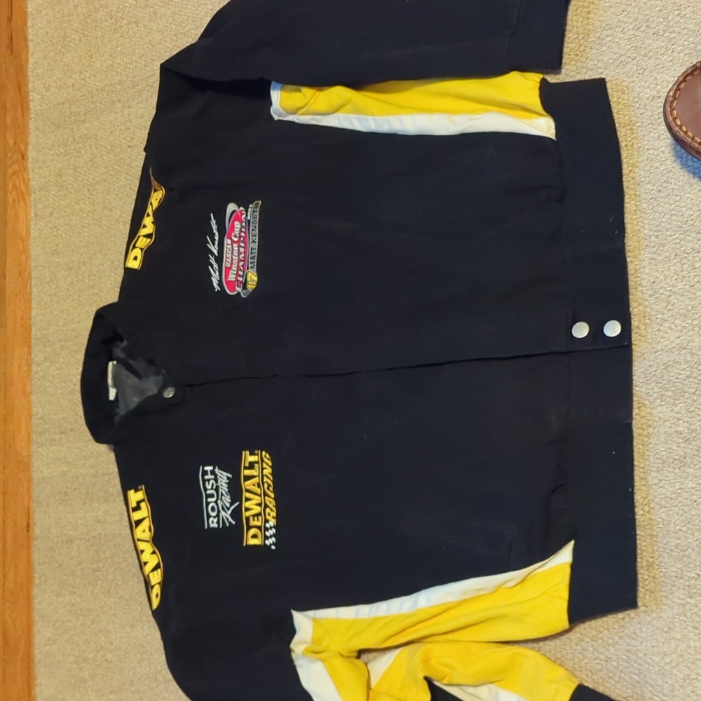 Nascar Bomber Jacket 2003 Winston Cup DeWalt Roush Racing Matt Kenseth 17 2XL